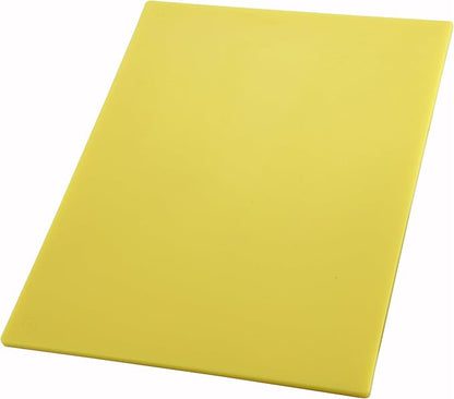 Winco Heavy-Duty Plastic Cutting Board, 15" x 20" x 1/2", Yellow, Medium by Winco