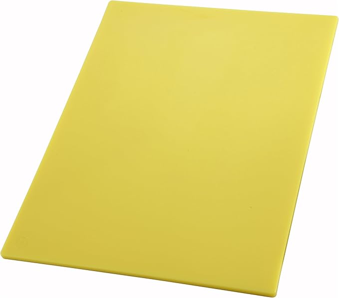 Winco Cutting Board, 12 by 18 by 1/2-Inch, Yellow by Winco