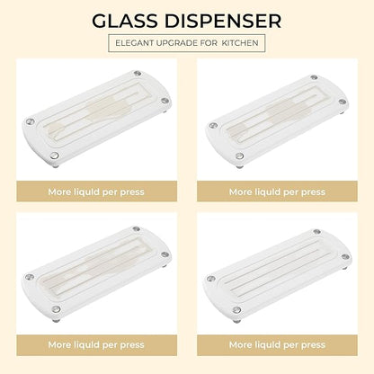 [Luxury] Kitchen Soap Dispenser Set - 16OZ White Glass Bottle, Stainless Steel Pump, Instant Dry Tray, Waterproof Labels, Non-Slip Silicone Pad, and Dish Brush | Upgrade for Your Kitchen and Bathroom - Image 4