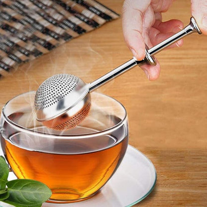 4Pcs Stainless Steel Tea Infuser Tea Strainer Sugar Flour Sifters Powdered Sugar Shaker Duster Filters Tea Interval Diffuser for Loose Leaf, Spices, Seasonings(Spherical)