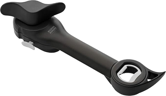 Kuhn Rikon Auto Safety Master Opener for Cans, Bottles and Jars, 9 x 2.75 inches, Black by KuhnRikon