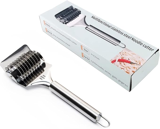 16x7x3.1cm High Grade Stainless Steel Noodle Lattice Roller Docker Dough Cutter Pasta Spaghetti Maker for Kitchen Cooking Tools - Image 4