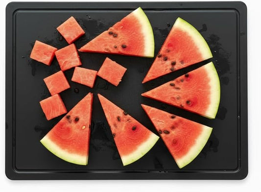 Thirteen Chefs Black Cutting Board with Juice Groove - Large 18 x 12 Inch for Meat, Grilling, BBQ and Carving, Restaurant Grade HDPE 1/2" Thick Plastic