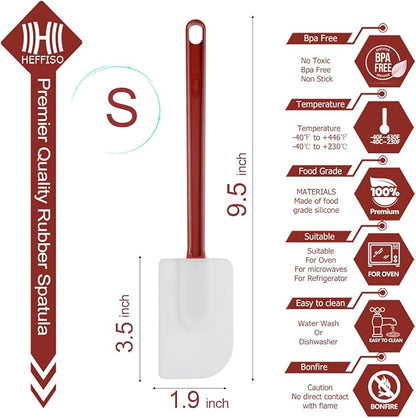 15 PCS Commercial Grade Silicone Spatulas Heat Resistant, 9.5-Inch Silicone Rubber Spatulas, Commercial Silicone Rubber Spatulas for Baking, Nonstick & BPA-Free - Image 2