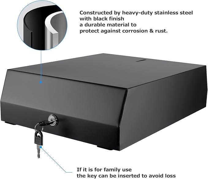 Paper Towel Dispenser Wall Mount Commercial c fold Multifold Trifold, Touchless Hand Towel Dispenser with Lock, (Matte Black) - Image 2