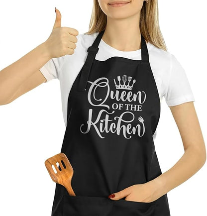 SANDJEST Funny Mens Aprons with Pockets for BBQ Grilling Cooking Grandpa Husband Apron for Birthday Christmas Father's Day