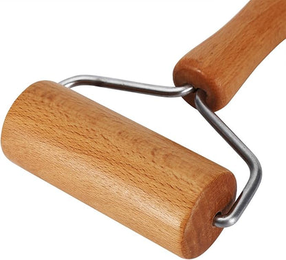 Watris Veiyi Small Rolling Pin, 2PCS Wooden Dough Roller, Non-Stick Pizza Roller, Dough Baker Roller Set for Home Kitchen Baking Cooking(9.5cm/3.74in) - Image 6