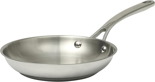 Martha Stewart Castelle 8" Stainless Steel Frying Pan Non Toxic Fry Pan Skillet by MarthaStewart