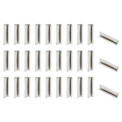 PATIKIL Slotted Spring Pin, 50 Pcs 1/8" x 1/2" (3.2mm x 12mm) 304 Stainless Steel Split Roll Pins Spring Dowel for Home Improvement Automotive Machine Repair, Silver