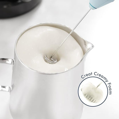 Powerful Milk Frother Handheld Foam Maker, Mini Whisk Drink Mixer for Coffee, Cappuccino, Latte, Matcha, Hot Chocolate, No Stand, North Light - Image 2