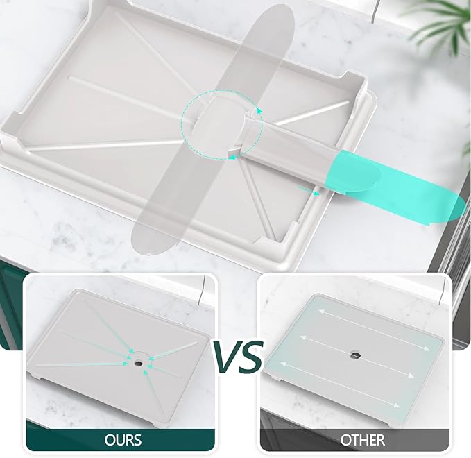 B-Land Dish Drying Rack, 2 Tier Dish Racks for Kitchen Counter, Large Dish Drying Rack with Drainboard & Utensil Holders, Rust-Proof Dish Drainers,Kitchen Organization - Image 3