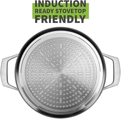 TECHEF - Onyx Collection - 5-quart Soup Pot with Glass Lid, coated with New Teflon Platinum Non-Stick Coating (PFOA Free) (5-quart)