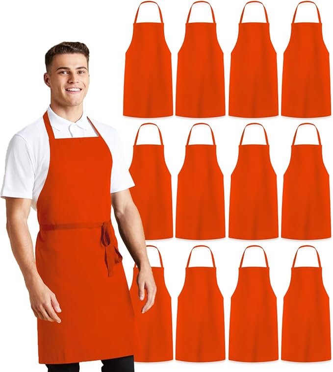 Avalon Kitchen Aprons for Men - 100% Polyester Chef Apron Women with Extra Long Ties - Cooking Aprons for Women & Mens Apron by Avalon+Kitchen