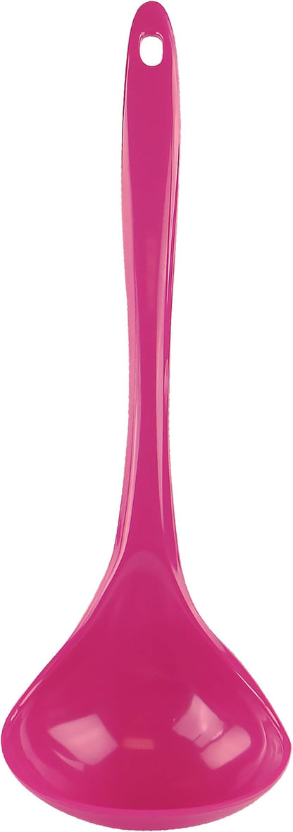 Reston Lloyd Melamine Soup Ladle Kitchen Utensil, Premium Quality Utensil with Heat Resistant Ergonomic Handle, Durable BPA-Free Plastic, 10.5 inch long, One Piece, Magenta by RestonLloyd