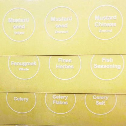 Spice Labels, 432Pcs Spice Labels Stickers 1.4in Waterproof Adhesive Round Preprinted Spice with Blank Label Tear Resistant Sticker for Kitchen Jars Caps Food Containers Organizers (Transparent) - Image 7