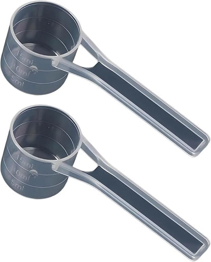 7.5g/15ml Measuring-Spoons Scoop for Creatine,Powders,Cooking,Recipes,Lab,Food Grade PP Material,BPA-free,Meets FDA Standards，2-Packs(With milliliter scale marking) Transparent