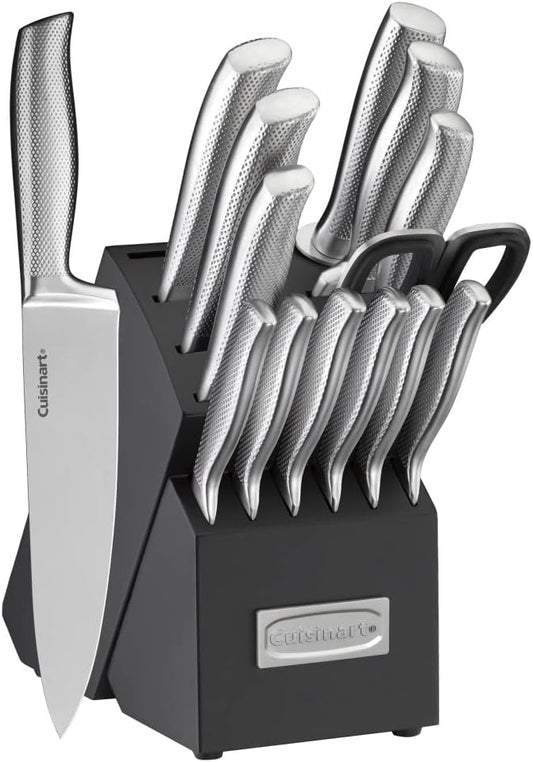 Cuisinart C77SS-15PG 15pc German Stainless Steel Hollow Handle Cutlery Block Set by Cuisinart