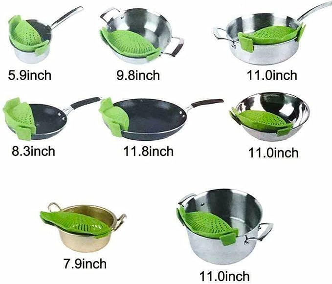 Clip-on Kitchen Food Strainer for Spaghetti, Pasta, Meat, Fruits, Vegetables. Silicone Kitchen Food Strainer for Pots & Bowls - Image 6