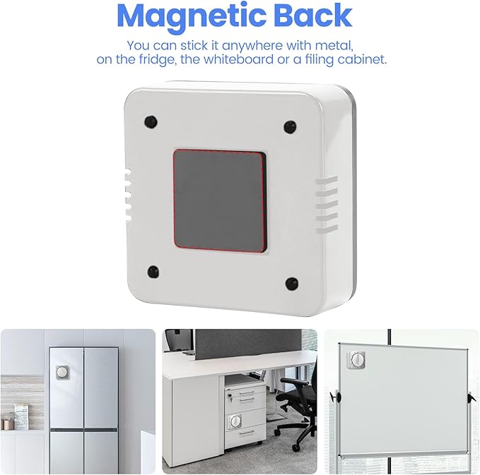 Kitchen Timers for Cooking, Chef Cooking Timer Clock with Loud Alarm,100% Mechanical Desk Timer - No Batteries Required - Magnetic Backing, Exquisite Stainless Steel Body - Countdown Reminder Magnetic - Image 6