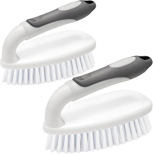Scrub Brushes for Cleaning Bathtub Scrubber Heavy Duty Scrub Brush with Handle Stiff Bristle Cleaning Brush for Shower, Kitchen, Sink, Bathroom, Floor by Apvpvpt