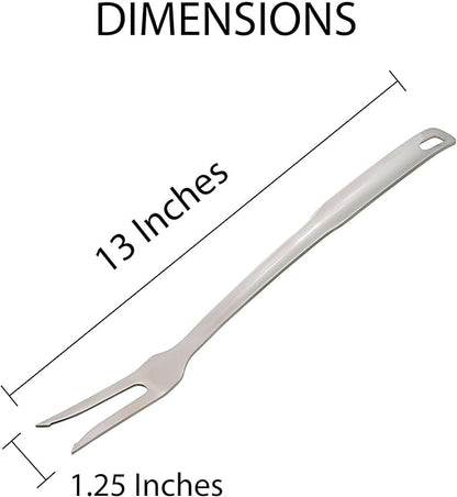 HIC Kitchen Serving Fork with Long Handle, 18/8 Stainless Steel, 13-Inch