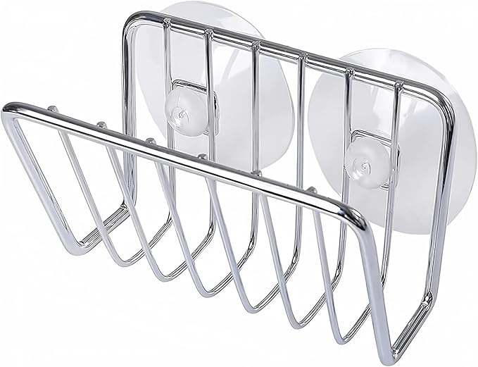 Toplife Sponge Holder for Kitchen Sink, Stainless Steel Suction Cup Sponge Caddy - Silver by Toplife