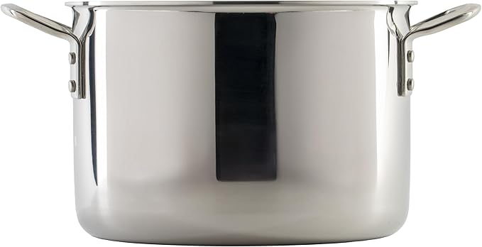 WINCO Tri-Ply Stock Pot, 8-quart, Silver - Image 3