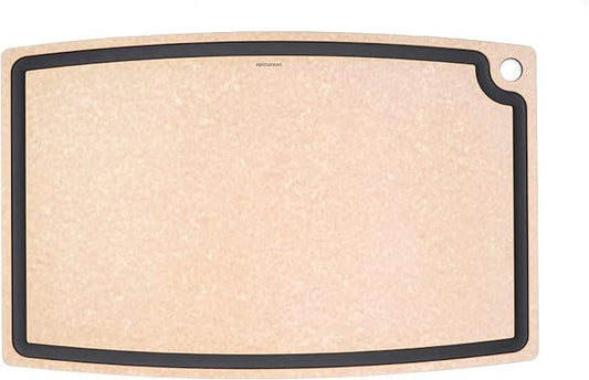 Epicurean Gourmet Series Cutting Board with Juice Groove, 27-Inch by 17.5-Inch, Natural/Slate by Epicurean