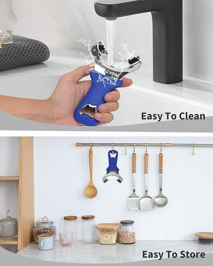 CYDW Mason Jar Opener Tool with No Lid Dents or Damage, Can Opener Manual Multi-Purpose, Easy Twist Manual Handheld Top Remover Utensil, Canning Supplies Tools and Bottle Opener, Made For Lifetime