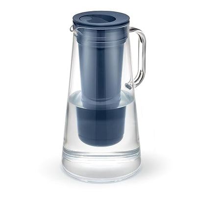 LifeStraw Home – Water Filter Pitcher, 7-Cup, Midnight Blue, BPA Free Designed for Everyday Protection Against Bacteria, parasites, microplastics, Lead, Mercury, PFAS, and a Variety of Chemicals by LifeStraw