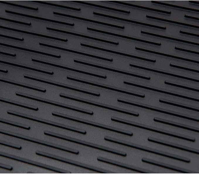 ZLR 2 Pcs Large Silicone Dish Drying Mat (16" x 18") - XL Heavy Duty Drainboard Mat for Pots, Pans & Family Loads - Heat Resistant Trivet & Counter Protector, Easy Clean (Black) - Image 7