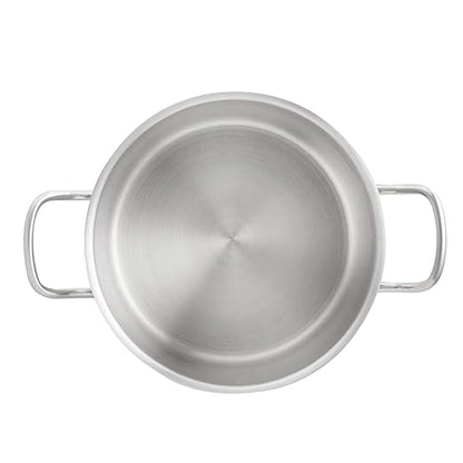 Amazon Basics 12 Quarts Stainless Steel Aluminum-Clad Stock Pot with Cover, Induction Compatible, Dishwasher Safe, Oven Safe, Even Heating, Soup and Pasta Pot - Image 4