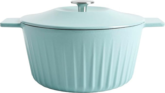 Martha Stewart Eastholm 5 QT Enameled Cast Iron Dutch Oven, Martha Blue