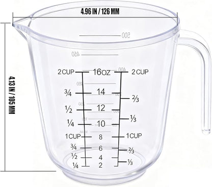 DOTINGHUX Measuring Cup, 2 Cup, Clear - Image 2