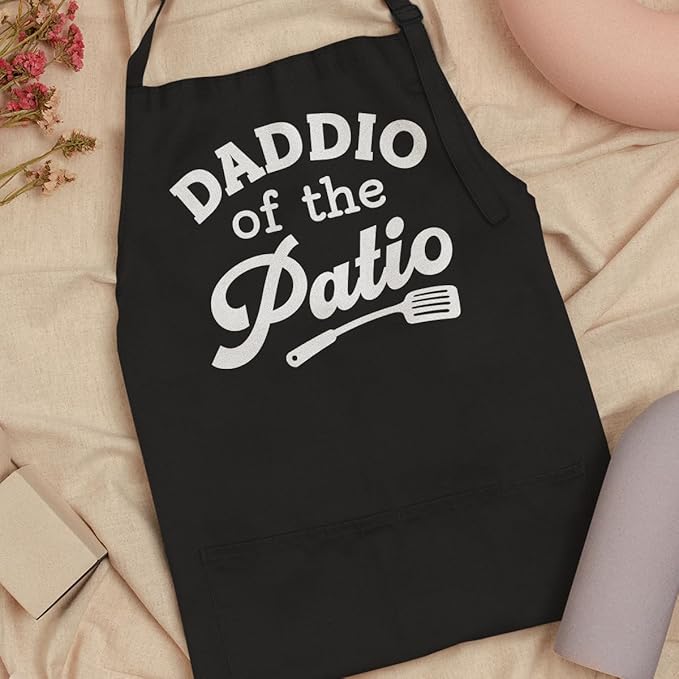 SANDJEST Funny Mens Aprons with Pockets for BBQ Grilling Cooking Grandpa Husband Apron for Birthday Christmas Father's Day