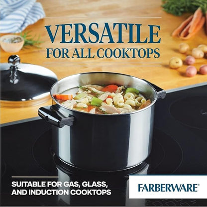 Farberware Classic Stainless Steel Cookware Pots and Pans Set, 15-Piece,50049,Silver - Image 8