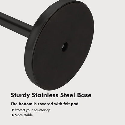 Paper Towel Holder Countertop, Standing Paper Towel Roll Holder for Kitchen Bathroom, with Weighted Base for One-Handed Operation (Black) - Image 5
