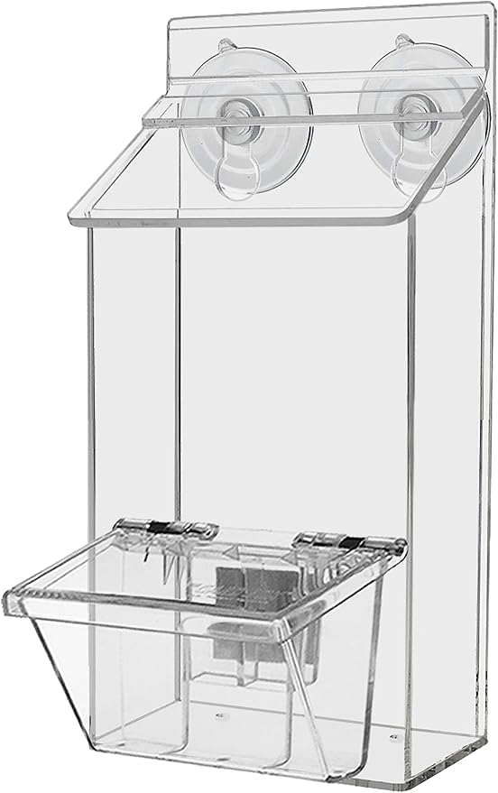 Outdoor Brochure Holder Card Box and Suction Cups and Lid Window Mount Holds 4" x 6" Postcards and 3.5" x 2" Cards for Real Estate Agents On The Go Advertising Hand Out Take One by Marketing Holders