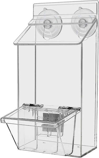 Outdoor Brochure Holder Card Box and Suction Cups and Lid Window Mount Holds 4" x 6" Postcards and 3.5" x 2" Cards for Real Estate Agents On The Go Advertising Hand Out Take One by Marketing Holders
