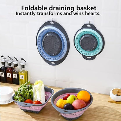 Collapsible Colander and Strainer,Silicone Strainer Colanders & Food Strainers,for Vegetable and Fruit, Kitchen Essentials - Image 7