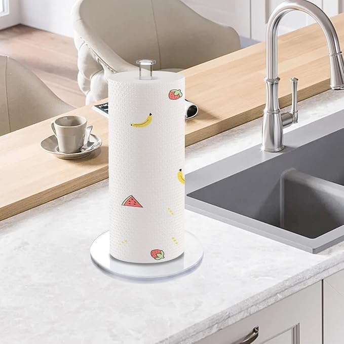 Acrylic Paper Towel Holder, Paper Towel Stand for Countertop, Clear - Image 2
