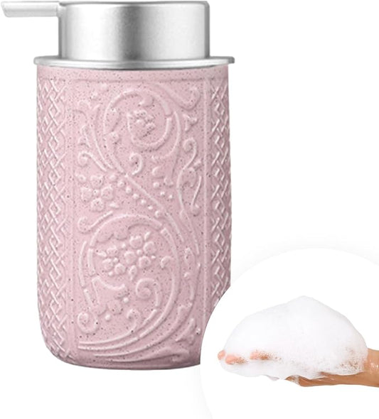 12OZ/350ML Ceramic Foaming Soap Dispenser Empty Hand Soap Dispenser Refillable Lotion Containers with Pump by QQStudio