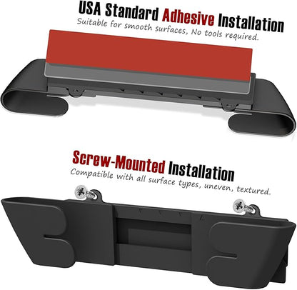 Adjustable Universal Pot Lid Holder Organizer for Cabinet - Upgraded Patented 3 Pack Pan Lids Organizers Inside Door Wall Mount Pots Top Rack for Kitchen Cupboard Fit 6" to 13" (Black) - Image 4
