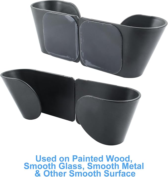 Hitefu 6 Pairs Pot Lid Organizer for Cabinet Door, Adjustable Wall Mount Pan Lid Holders for Kitchen (Black) - Image 4