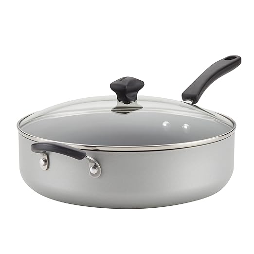Farberware Cookstart DiamondMax Nonstick Jumbo Cooker with Lid and Helper Handle, Dishwasher Safe, 6 Quart - Silver by Farberware