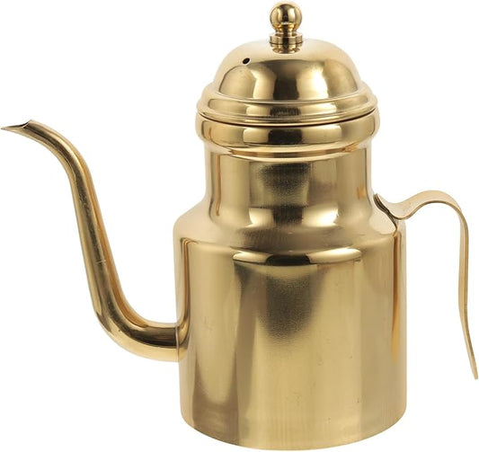 Cabilock Oil Dispenser Vinegar Dispenser Bottle Stainless Steel Oil Can Container with Handle for Kitchen Restaurant Cooking BBQ Golden by cabilock