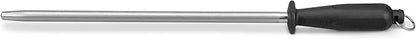 10 Inch Sharpening Steel, Professional Diamond Brushed Steel Knife Sharpener, Black - Image 5
