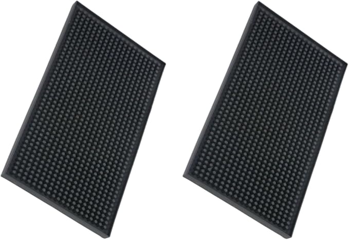 XieNie Bar Mat, 6" x 12" Black Small Coffee Mat for Home Bar Kitchen Countertop, Non-Slip Rubber Service Spill Mat for Cocktail Bartender Accessories, PVC Counter Top Cup Glasses Drying Mats, 1Pac - Image 8