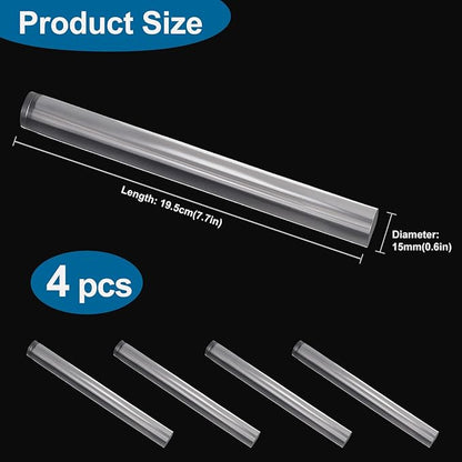 4pcs Acrylic Clay Roller, Plastic Clear Round Tube Roller Pin Polymer Clay Tools for DIY Handmade Crafts Handmade Art Supplies - Image 2