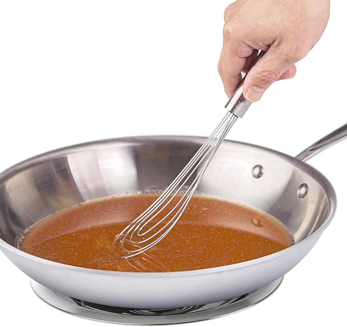 PrepWorks 10 Inch Fat Whisk - Stainless Steel Whisk for Mixing, Beating, and Stirring Sauces, Batter, and More - Image 2